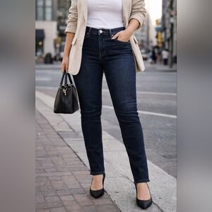 SENE “Gina Paietta” Skinny Straight Jeans – Dark Wash Sz 29 NWOT